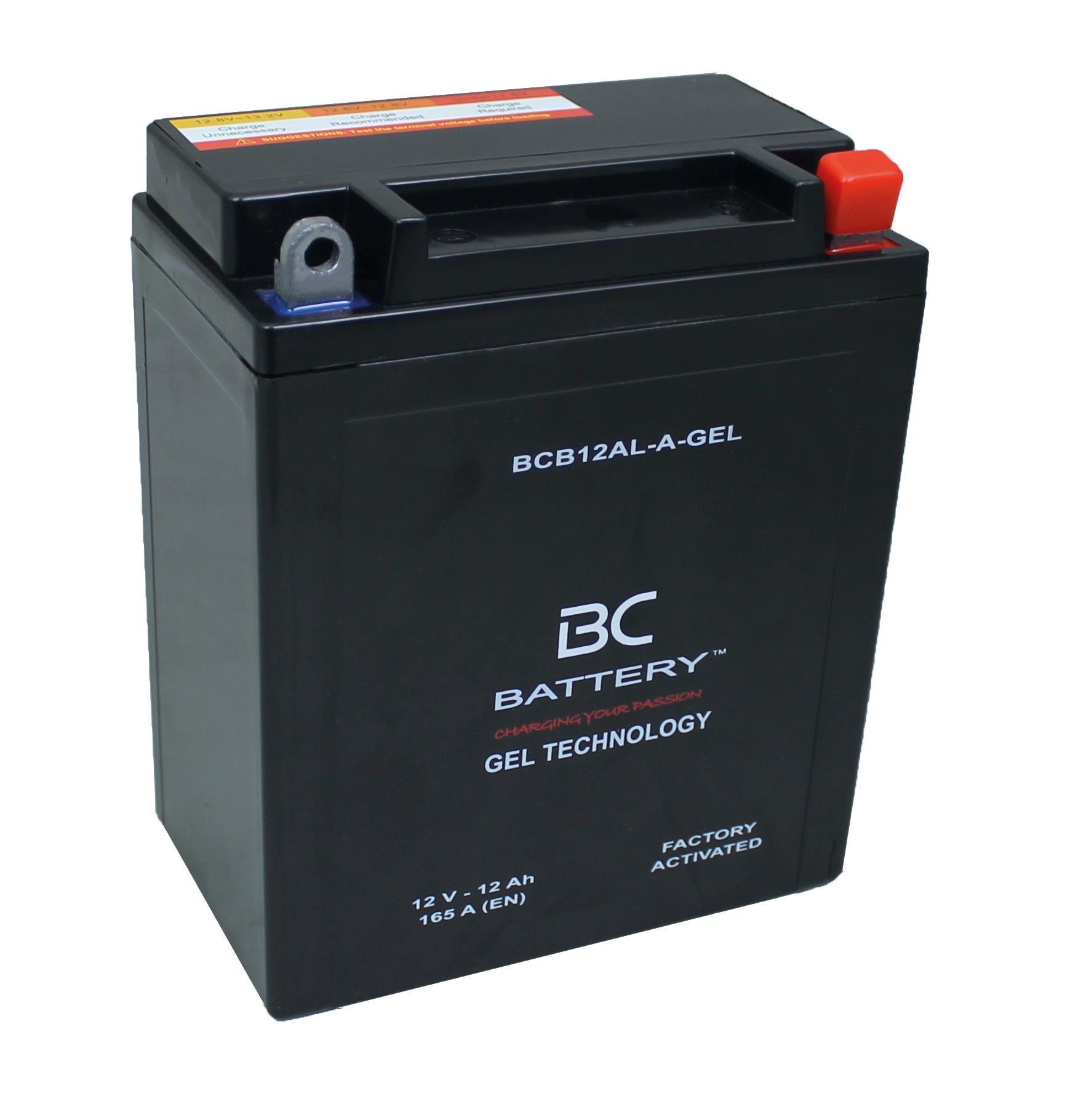 BCB12AL-A-GEL| Batteria Moto al GEL,YB12AL-A/A2,12V,12Ah,CCA: 165 Amp,135x80x160mm - BC Battery Italian Official Website
