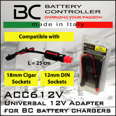 Connettore per Presa 12V Accendisigari universale per Moto ACC612V - BC Battery Italian Official Website