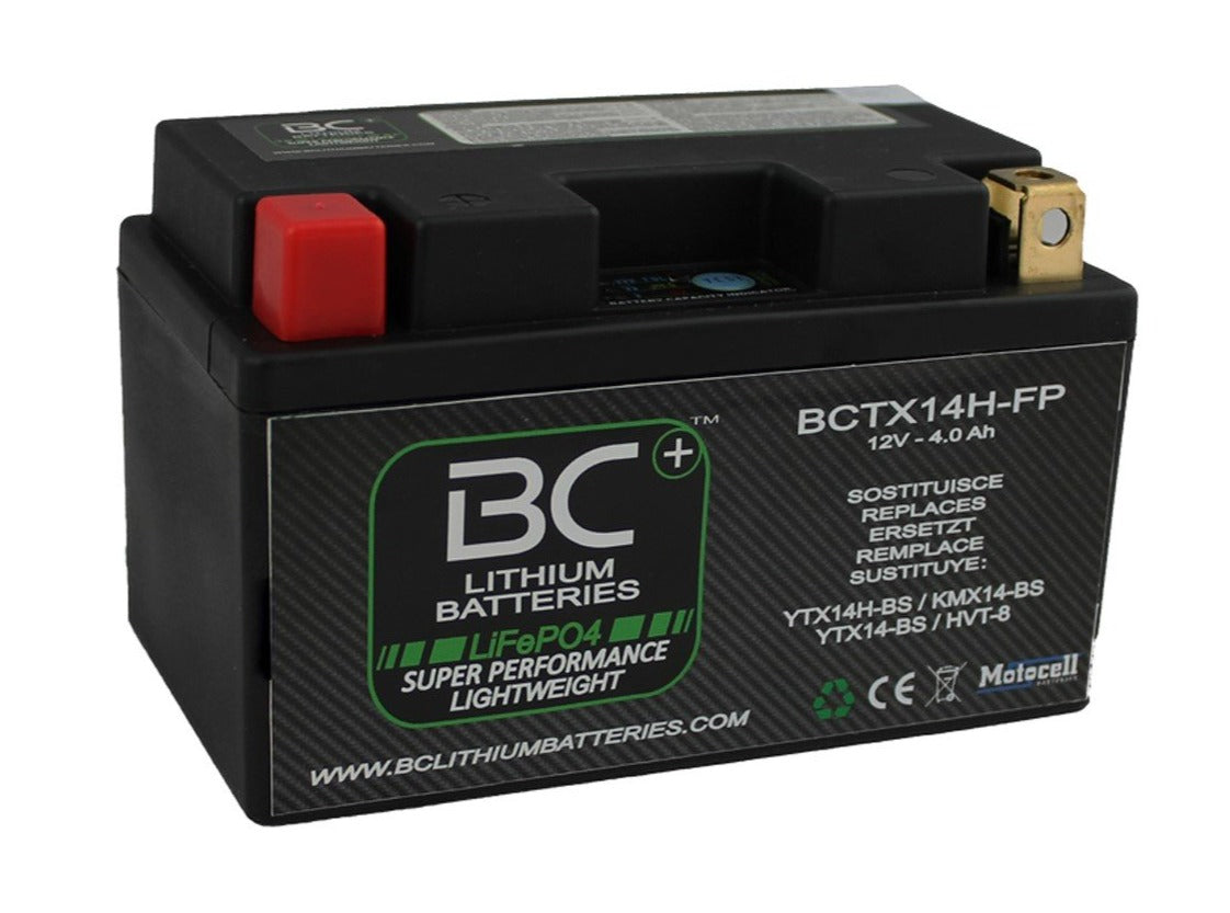 BCTX14H-FP | BATTERIA MOTO LITIO LIFEPO4, 12V - BC Battery Italian Official Website
