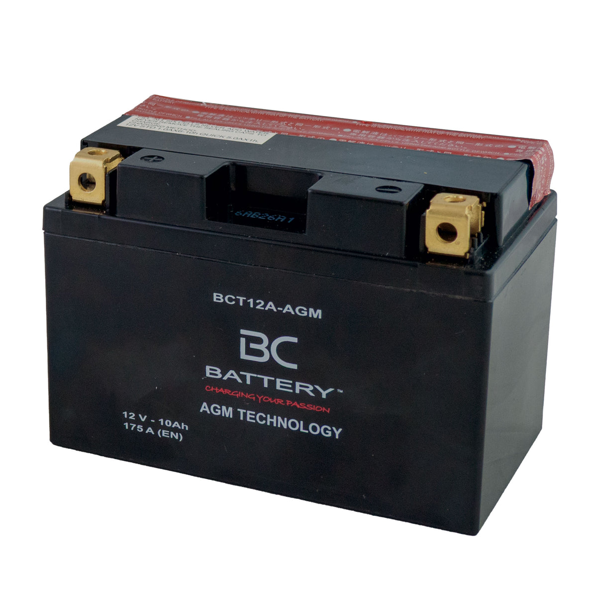 BCT12A-AGM| Batteria Moto al AGM,YT12A-BS,12V, 10 Ah, CCA:175Amp, 150x85x105mm - BC Battery Italian Official Website