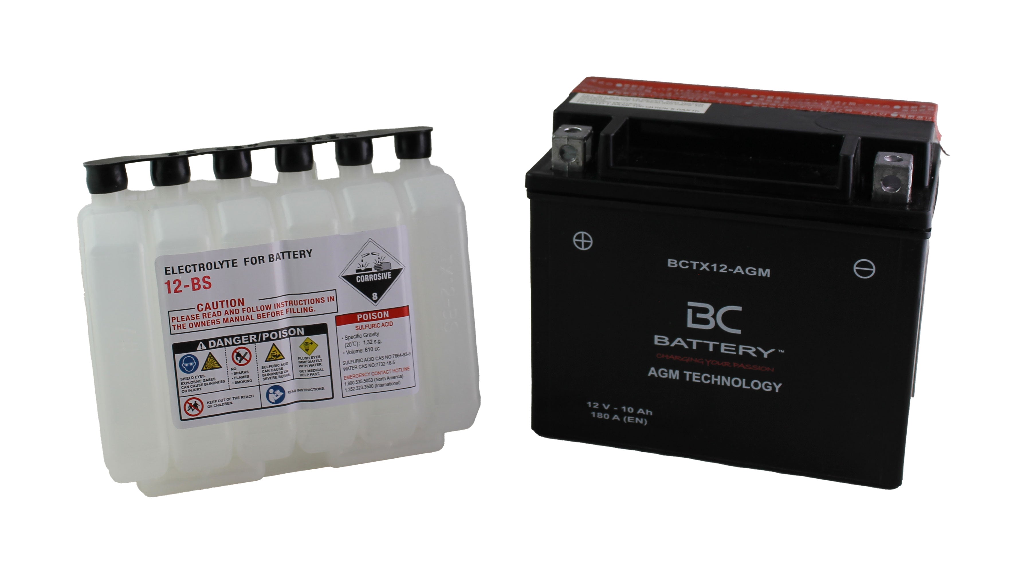 BCTX12-AGM| Batteria Moto al AGM,YTX12-BS, 12V, 10Ah, CCA: 180Amp,150x87x130mm - BC Battery Italian Official Website