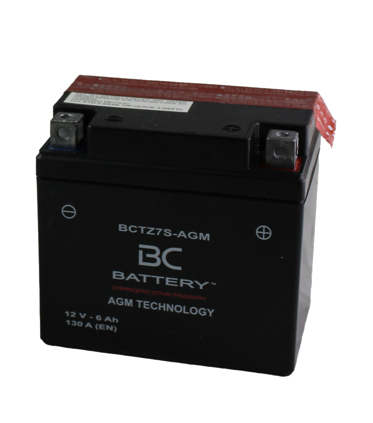 BCTZ7S-GEL | GEL-Motorradbatterie, YTZ7S, 12 V, 6 Ah, CCA: 130 Ampere, 113 x 70 x 105 mm