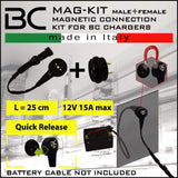 Kit Connessione Magnetica per caricabatteria BC MAG-KIT (M+F) - BC Battery Italian Official Website